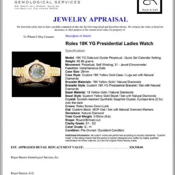 Rolex Vintage 18K Yellow Gold & Diamond lady DateJust Watch - Picture 4 of 6